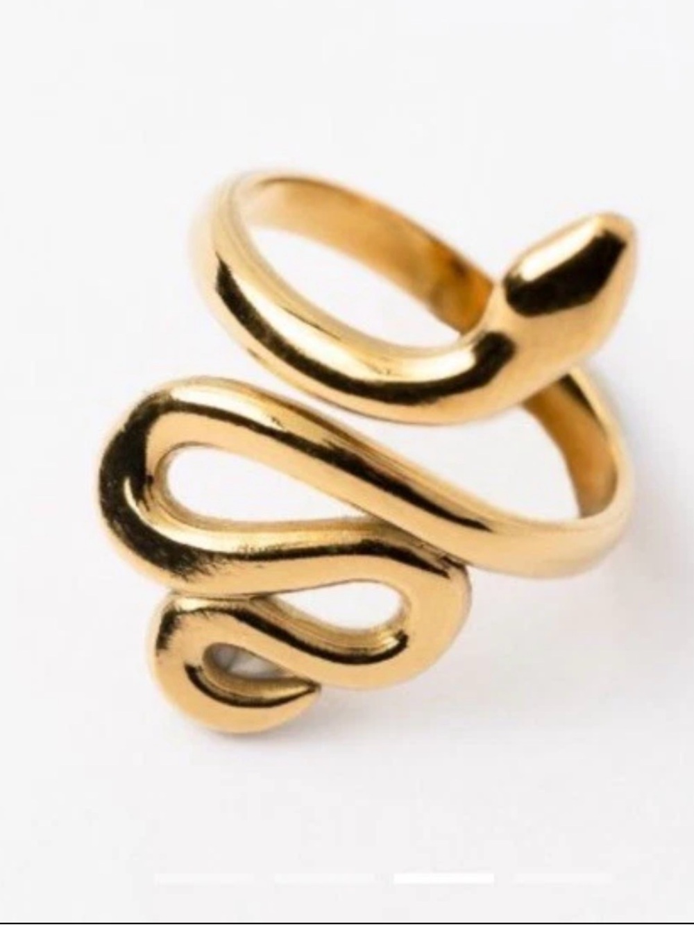 Plunder Design Jewelry Delphine Gold Snake Serpentine Adjust Ring NWOT
